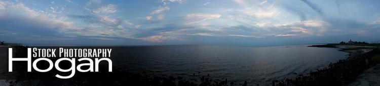 Delaware Bay East Point Light Sunset panorama