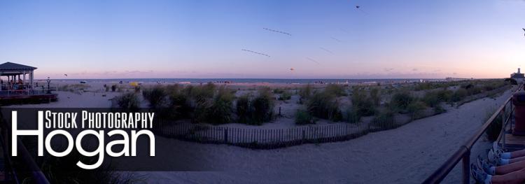 Ocean City New Jersey Beach Sunset Panorama